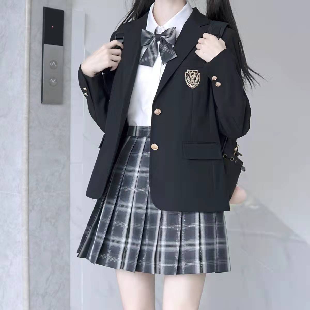 スーツ 大学JK/DK制服 学風 男女兼用 ブレザー ジャケット 春 秋冬 純正 黒 スーツ ゆったり トレンド スーツ 大学JK/DK制服 学風 男女兼用 ブレザー ジャケット 春 秋冬 純正 黒 スーツ ゆったり トレンド