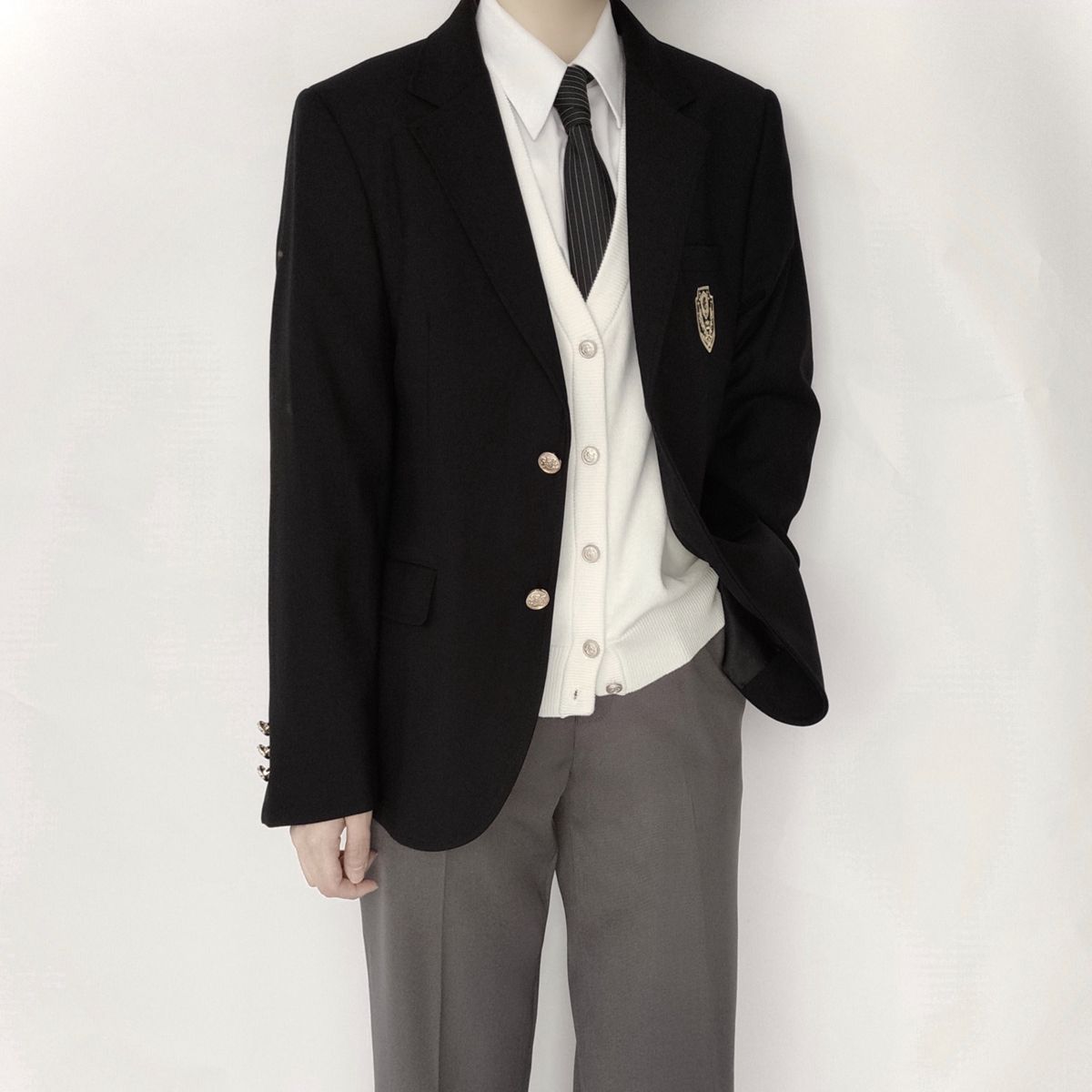 スーツ 大学JK/DK制服 学風 男女兼用 ブレザー ジャケット 春 秋冬 純正 黒 スーツ ゆったり トレンド スーツ 大学JK/DK制服 学風 男女兼用 ブレザー ジャケット 春 秋冬 純正 黒 スーツ ゆったり トレンド