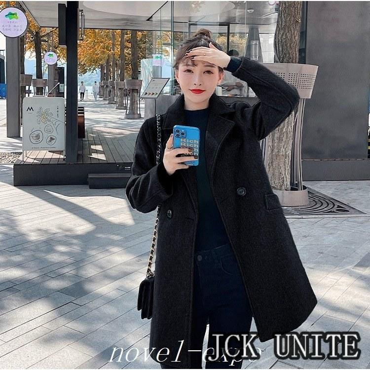 人気品超目玉チェスターコートレディースコートロング丈ゆったり冬コーデ防寒着アウターおしゃれ着痩せ厚暖かい体型カバー秋冬グレー韓国204050