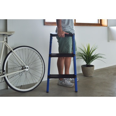 ステップスツール3段 脚立 踏み台 スツール 椅子 折りたたみ 花台 洗車 ブルー レッド イエロー PC-703 ステップスツール3段 脚立 踏み台 スツール 椅子 折りたたみ 花台 洗車 ブルー レッド イエロー PC-703