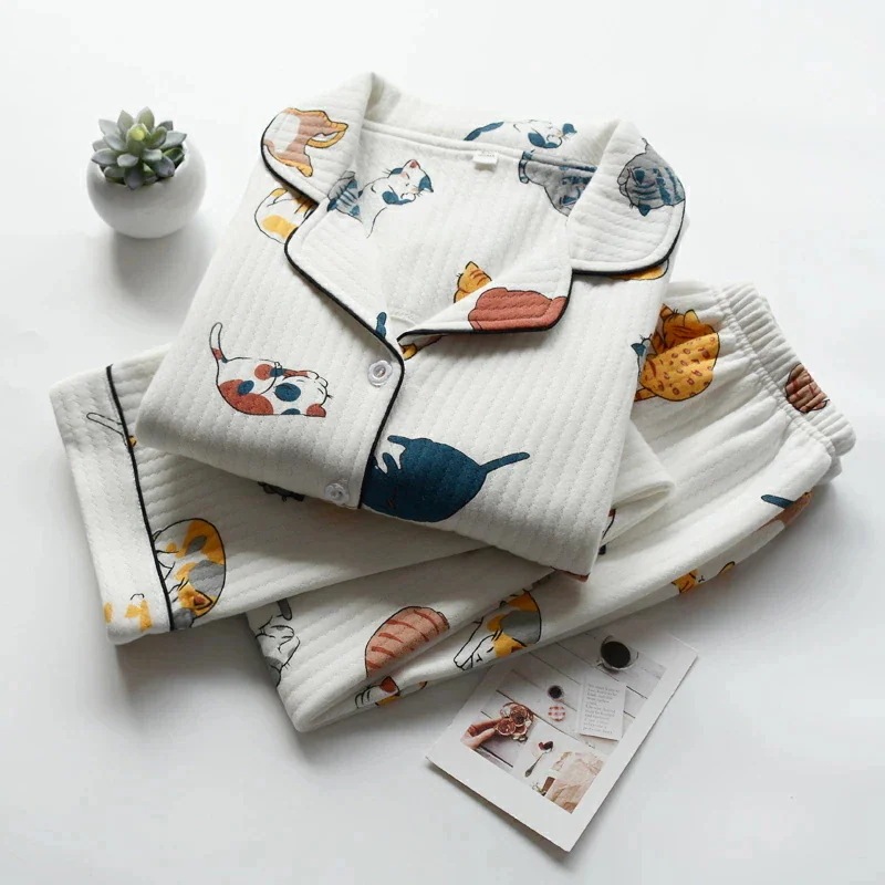 【急速出荷!】レディース パジャマ 長袖 綿 前開き 猫柄 ウエア 上下セット パジャマ セットアップ 猫柄 猫耳 ネコ耳 かわいい 部屋着 寝間着 リラックスウェア コットン 着心地良い 暖かい ゆ 【急速出荷!】レディース パジャマ 長袖 綿 前開き 猫柄 ウエア 上下セット パジャマ セットアップ 猫柄 猫耳 ネコ耳 かわいい 部屋着 寝間着 リラックスウェア コットン 着心地良い 暖かい ゆ