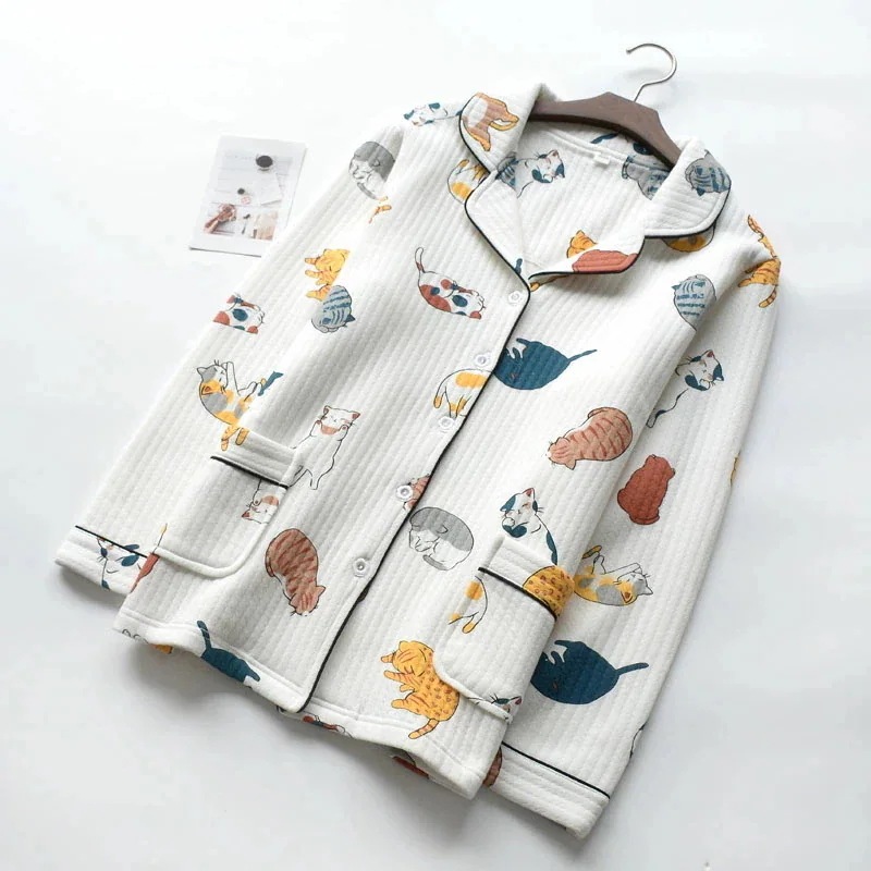 【急速出荷!】レディース パジャマ 長袖 綿 前開き 猫柄 ウエア 上下セット パジャマ セットアップ 猫柄 猫耳 ネコ耳 かわいい 部屋着 寝間着 リラックスウェア コットン 着心地良い 暖かい ゆ 【急速出荷!】レディース パジャマ 長袖 綿 前開き 猫柄 ウエア 上下セット パジャマ セットアップ 猫柄 猫耳 ネコ耳 かわいい 部屋着 寝間着 リラックスウェア コットン 着心地良い 暖かい ゆ