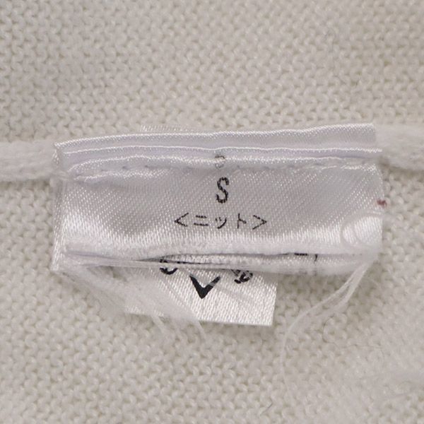 総柄 ゴルフ ニットベスト S ネイビー×ホワイト レディース