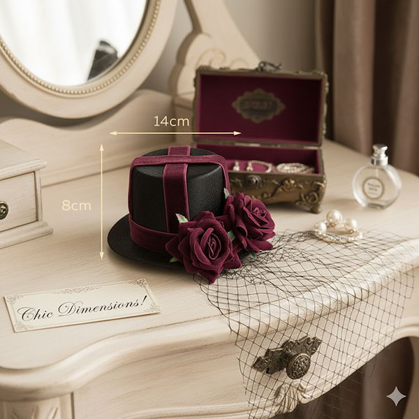 Qoo10] カチューシャ ミニハット ヴェール 薔薇