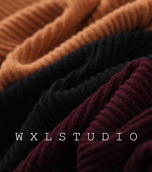 WXLSTUDIO ハンドメイド一列ウールニット長袖 WXLSTUDIO ハンドメイド一列ウールニット長袖