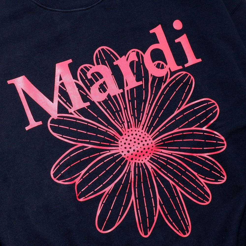 SWEATSHIRT FLOWERMARDI NAVY VIOLET 長袖 レディース 韓国 ファッション アパレル