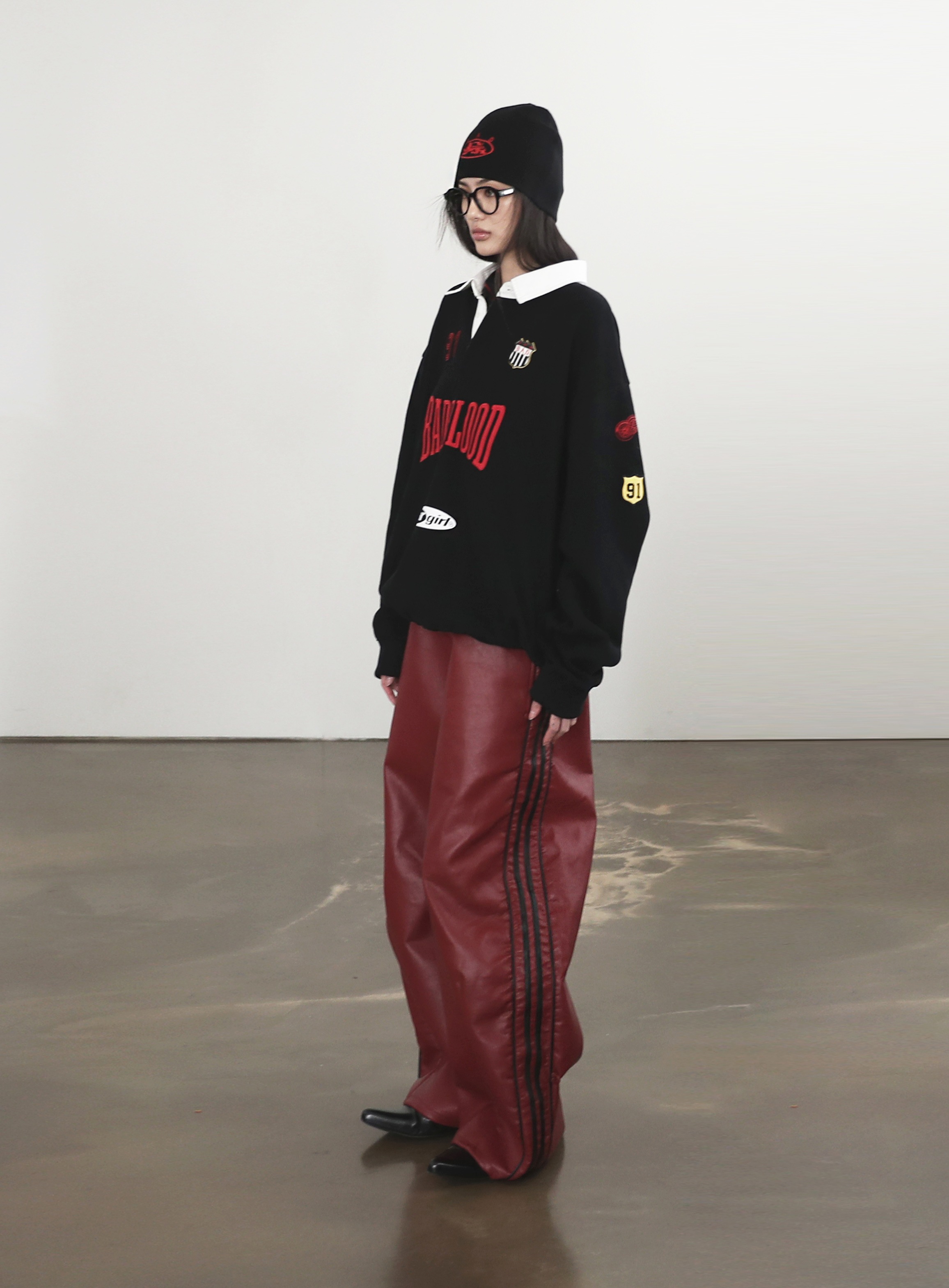 【BADBLOOD】 MYSTIC CAPSULE RUGBY SWEATSHIRT : BLACK 【BADBLOOD】 MYSTIC CAPSULE RUGBY SWEATSHIRT : BLACK