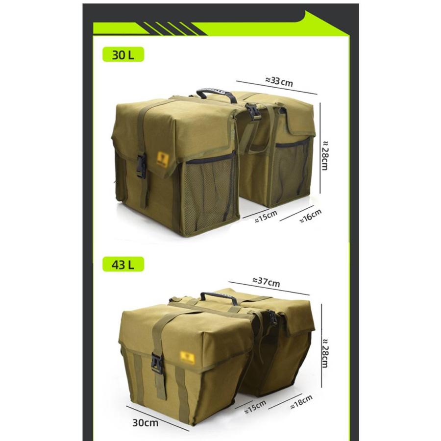 [限定購入/新品/出荷が早い]自転車 反射 自転車用 リアバッグ サイドバッグ バイク 防水 バッグ パニアバッグ 30L 43L サイクル マウンテンバイク 50L キャリ