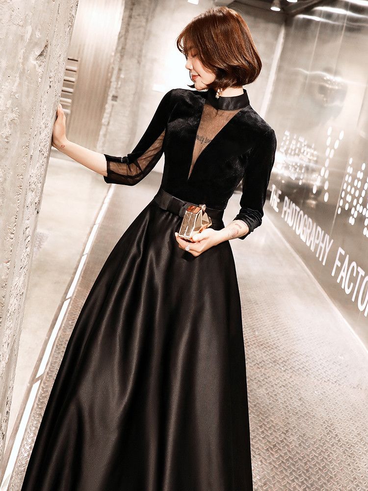 黒のイブニングドレスのスカート ライトラグジュアリーハイエンドドレス 2024新しい宴会ドレス 高級ガウンハイエンド パーティードレス キャバドレス ウェディングドレス 黒のイブニングドレスのスカート ライトラグジュアリーハイエンドドレス 2024新しい宴会ドレス 高級ガウンハイエンド パーティードレス キャバドレス ウェディングドレス