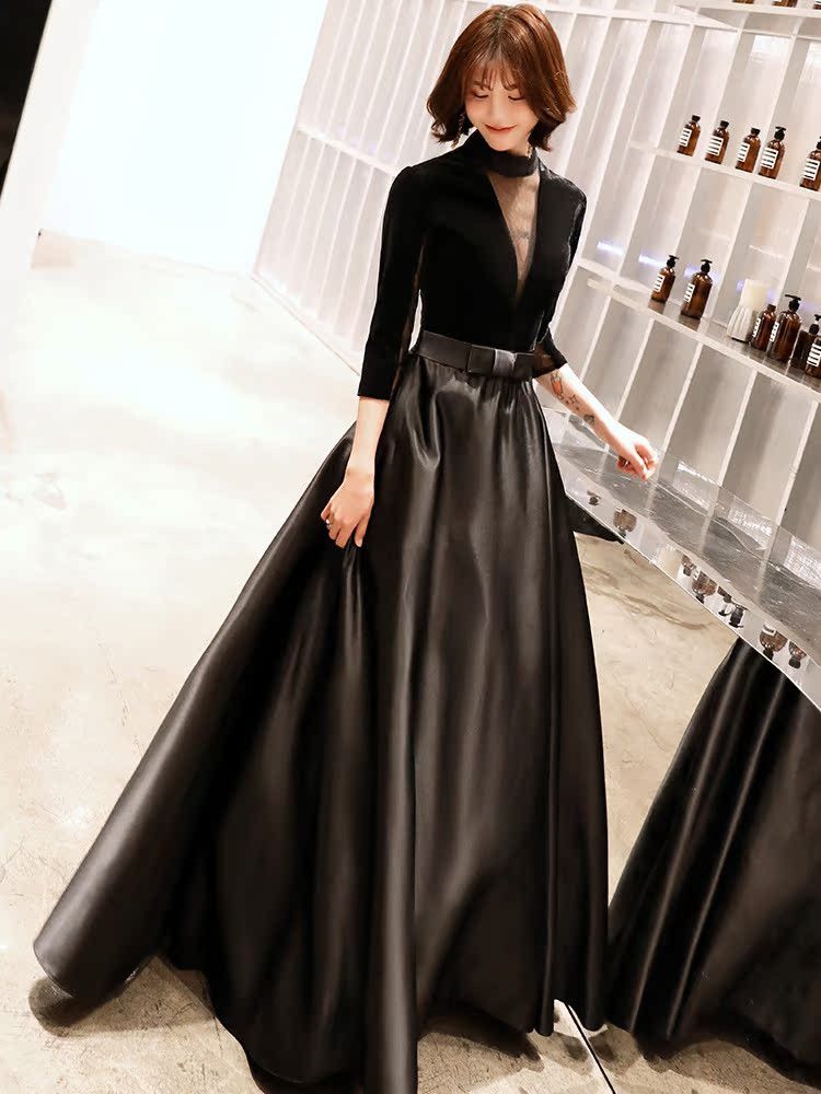 黒のイブニングドレスのスカート ライトラグジュアリーハイエンドドレス 2024新しい宴会ドレス 高級ガウンハイエンド パーティードレス キャバドレス ウェディングドレス 黒のイブニングドレスのスカート ライトラグジュアリーハイエンドドレス 2024新しい宴会ドレス 高級ガウンハイエンド パーティードレス キャバドレス ウェディングドレス