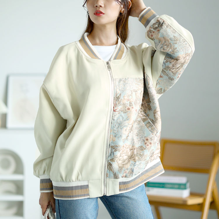 大きいサイズレディース アウター ジャケット ブルゾン 花柄切替えブルゾン オーバーサイズ ジャガード 花柄 切替え 羽織り 裏地 ファスナー カジュアル 秋新作 冬服 春服 LL 2L 3L 4L 大きいサイズレディース アウター ジャケット ブルゾン 花柄切替えブルゾン オーバーサイズ ジャガード 花柄 切替え 羽織り 裏地 ファスナー カジュアル 秋新作 冬服 春服 LL 2L 3L 4L