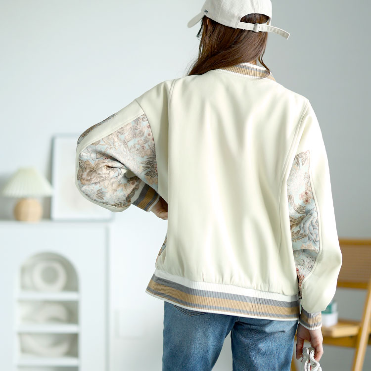 大きいサイズレディース アウター ジャケット ブルゾン 花柄切替えブルゾン オーバーサイズ ジャガード 花柄 切替え 羽織り 裏地 ファスナー カジュアル 秋新作 冬服 春服 LL 2L 3L 4L 大きいサイズレディース アウター ジャケット ブルゾン 花柄切替えブルゾン オーバーサイズ ジャガード 花柄 切替え 羽織り 裏地 ファスナー カジュアル 秋新作 冬服 春服 LL 2L 3L 4L