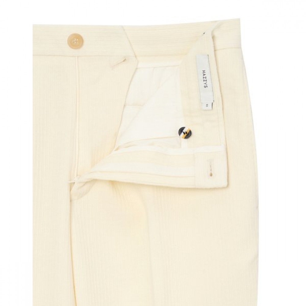 COLLECTION アイボリー コーデュロイ セットアップ パンツ HZPA4D703IV