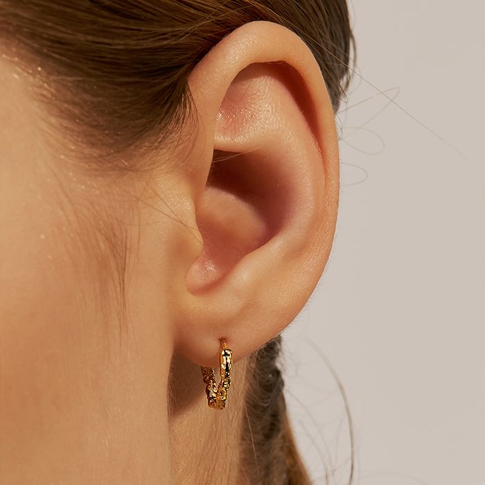foil one-touch earring 2色 おしゃれ ピアス 韓国芸能人着用 韓国ファッション