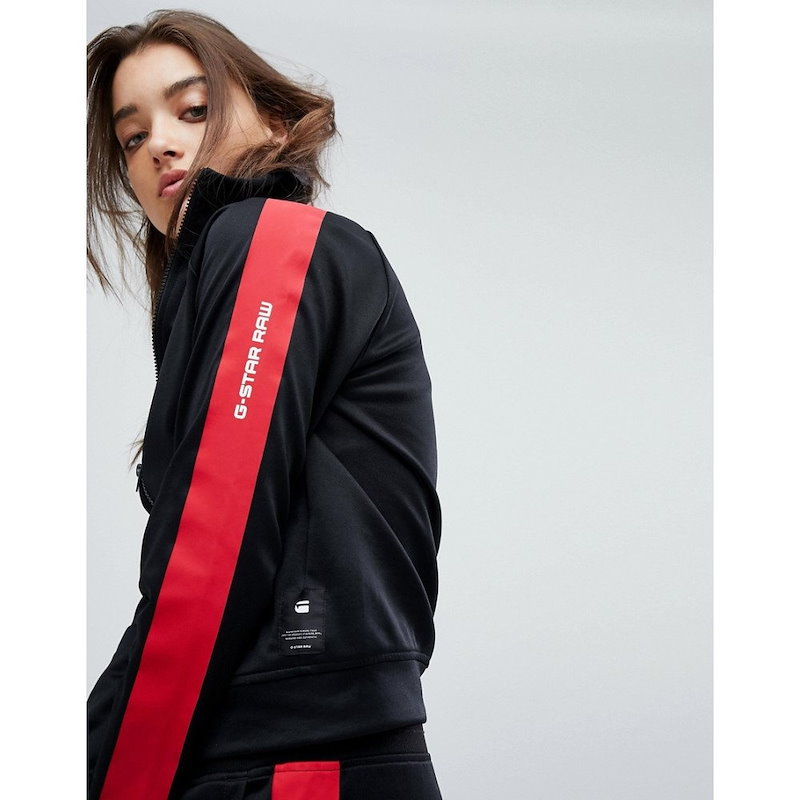 ジースター ロゥ レディース トップス【G-Star Sport Sleeve Tracksuit Top】Dk black ジースター ロゥ レディース トップス【G-Star Sport Sleeve Tracksuit Top】Dk black