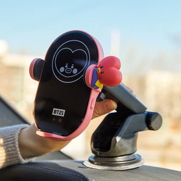 Qoo10] BT21 車載 ホルダー スマホスタンド 携帯充電