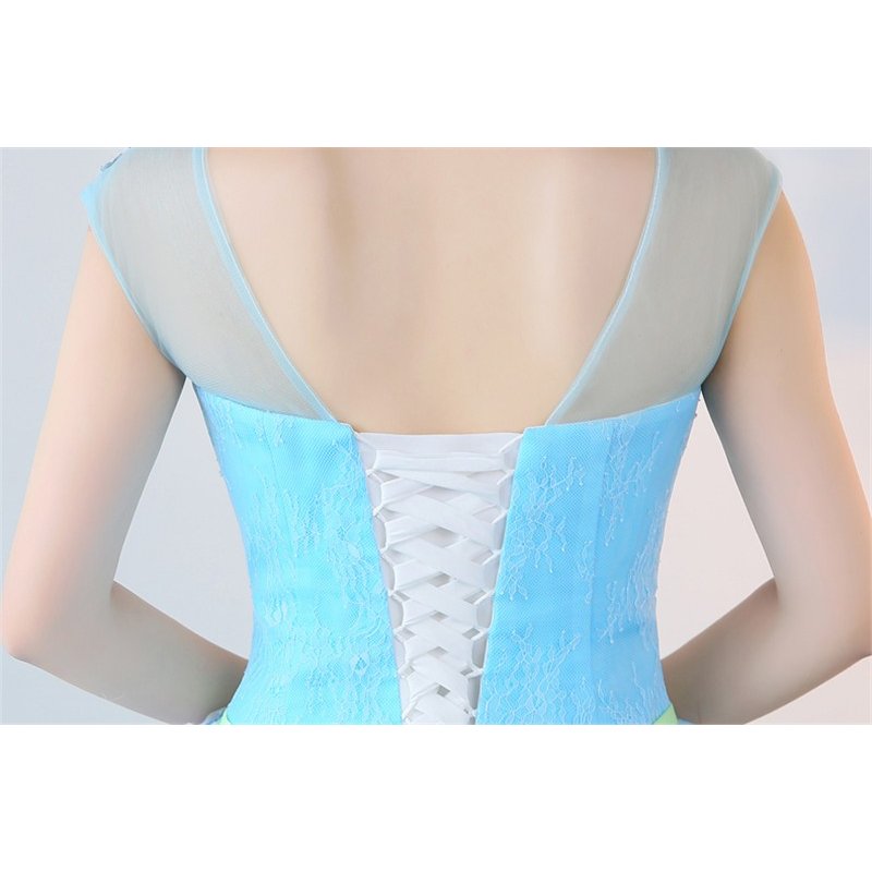 カラードレス 演奏会用ロングドレス 二次会ドレス 舞台 ステージ衣装 パーティドレス ブルー