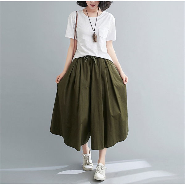 ドゥロワー スカンツ Drawerロングスカート キュロット ガウチョ