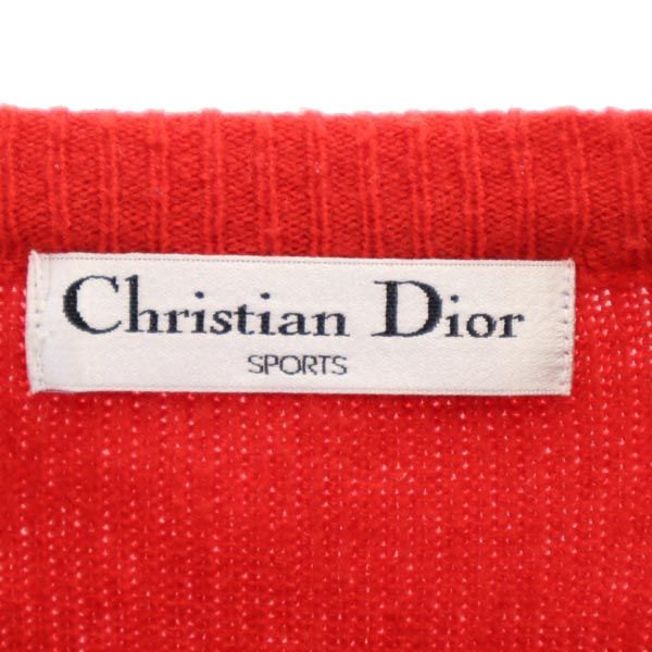 クリスチャンディオール ウール 長袖 ニット M レッド系 Christian Dior セーター メンズ