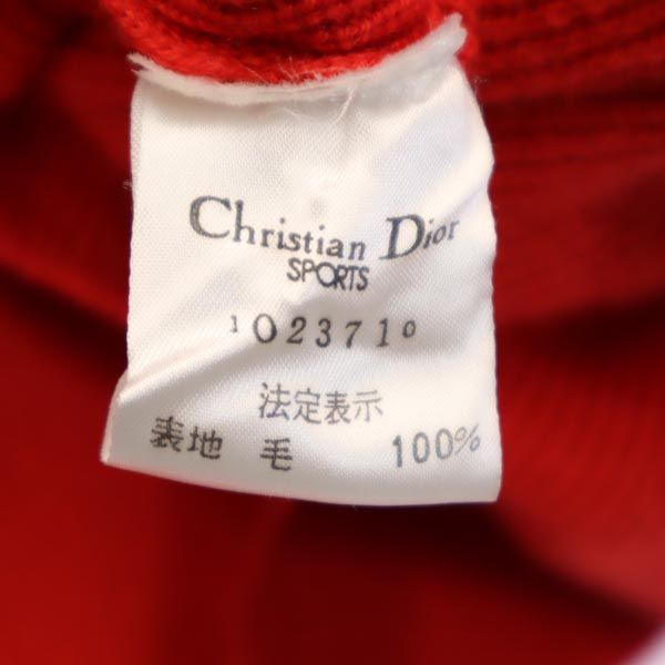 クリスチャンディオール ウール 長袖 ニット M レッド系 Christian Dior セーター メンズ