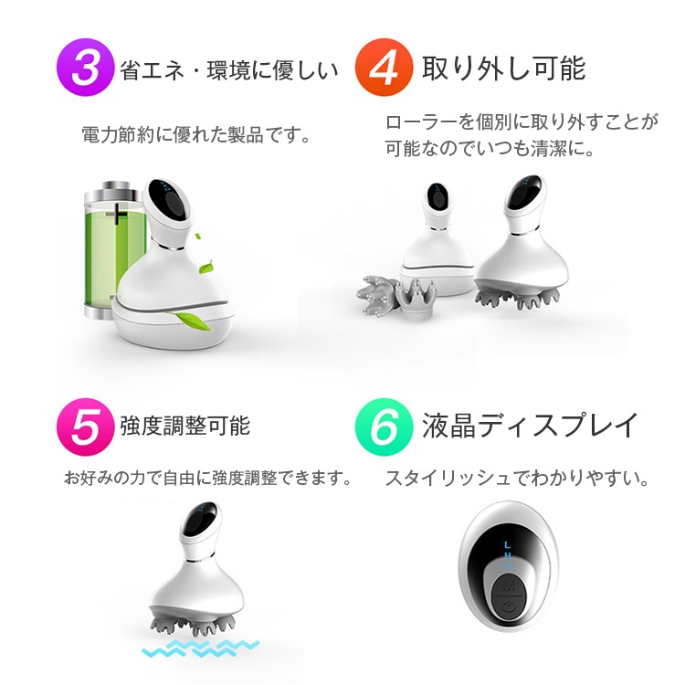 頭皮マッサージ ヘッドマッサージ機 防水 全身使える ヘッドスパ 頭皮ケア 充電式 ワイヤレス 頭皮マッサージ ヘッドマッサージ機 防水 全身使える ヘッドスパ 頭皮ケア 充電式 ワイヤレス