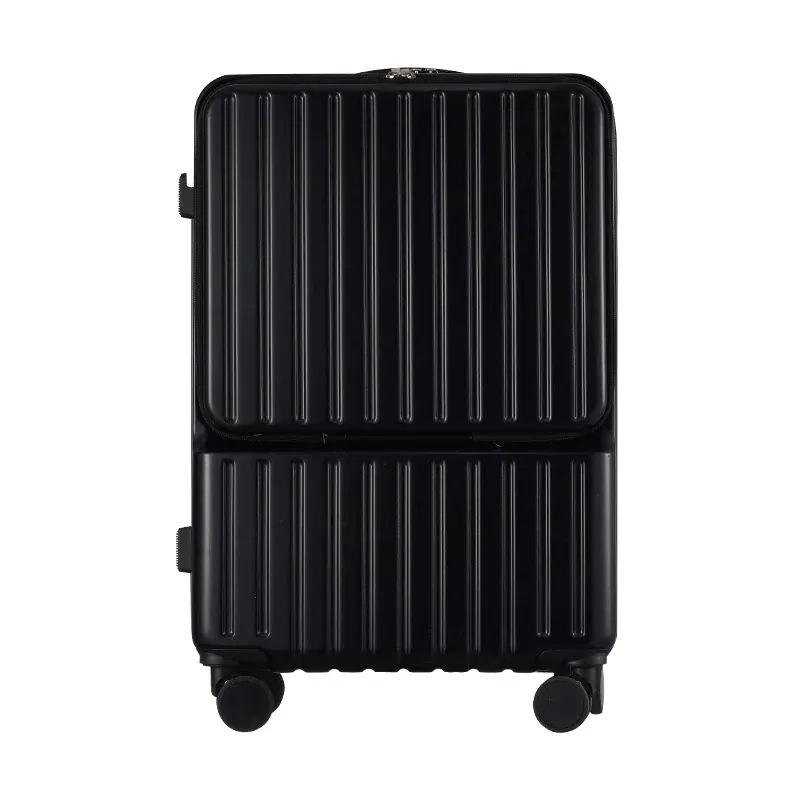 【新商品】3日出荷キャリーケース スーツケース 機内持ち込み 多機能スーツケース フロントオープン 前開き 超軽量 大容量 USBポート付き 充電口 カップホルダー付き 43L69L_2
