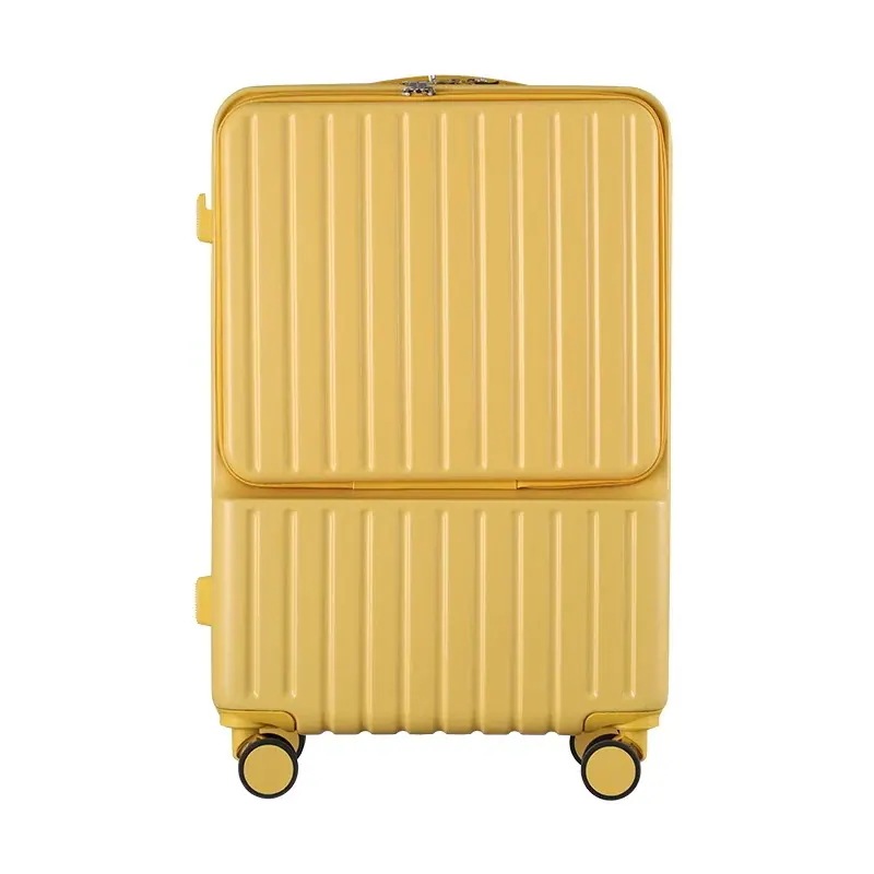 【新商品】3日出荷キャリーケース スーツケース 機内持ち込み 多機能スーツケース フロントオープン 前開き 超軽量 大容量 USBポート付き 充電口 カップホルダー付き 43L69L_5