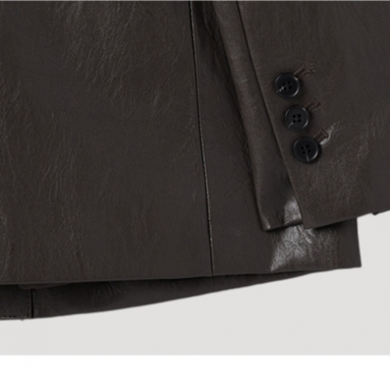 [シースミス] シングルボタンレザージャケット_swwjkp12050_DG