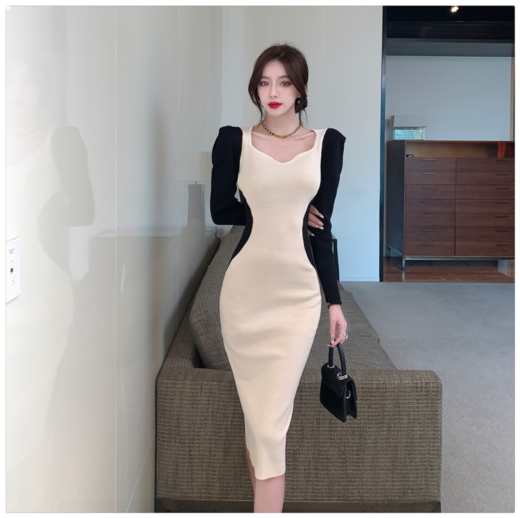 ワンピース 膝丈 ひざ丈 膝下 袖あり 長袖 スクエアネック スリム タイト 細身 切り替えデザイン 伸縮性 かわいい 大人可愛い おしゃれ お洒落 かっこいい 個性的 クール モード系 セクシー ワンピース 膝丈 ひざ丈 膝下 袖あり 長袖 スクエアネック スリム タイト 細身 切り替えデザイン 伸縮性 かわいい 大人可愛い おしゃれ お洒落 かっこいい 個性的 クール モード系 セクシー