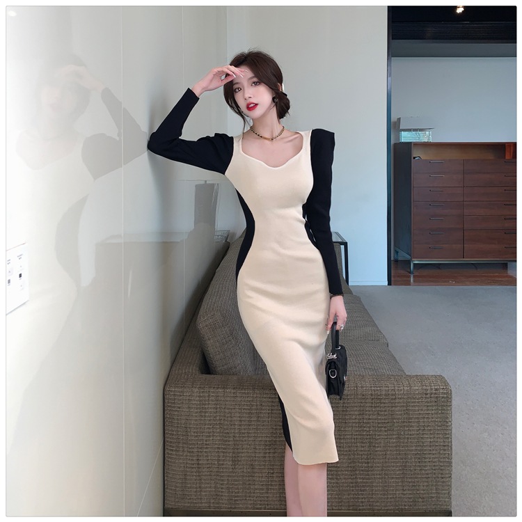 ワンピース 膝丈 ひざ丈 膝下 袖あり 長袖 スクエアネック スリム タイト 細身 切り替えデザイン 伸縮性 かわいい 大人可愛い おしゃれ お洒落 かっこいい 個性的 クール モード系 セクシー ワンピース 膝丈 ひざ丈 膝下 袖あり 長袖 スクエアネック スリム タイト 細身 切り替えデザイン 伸縮性 かわいい 大人可愛い おしゃれ お洒落 かっこいい 個性的 クール モード系 セクシー