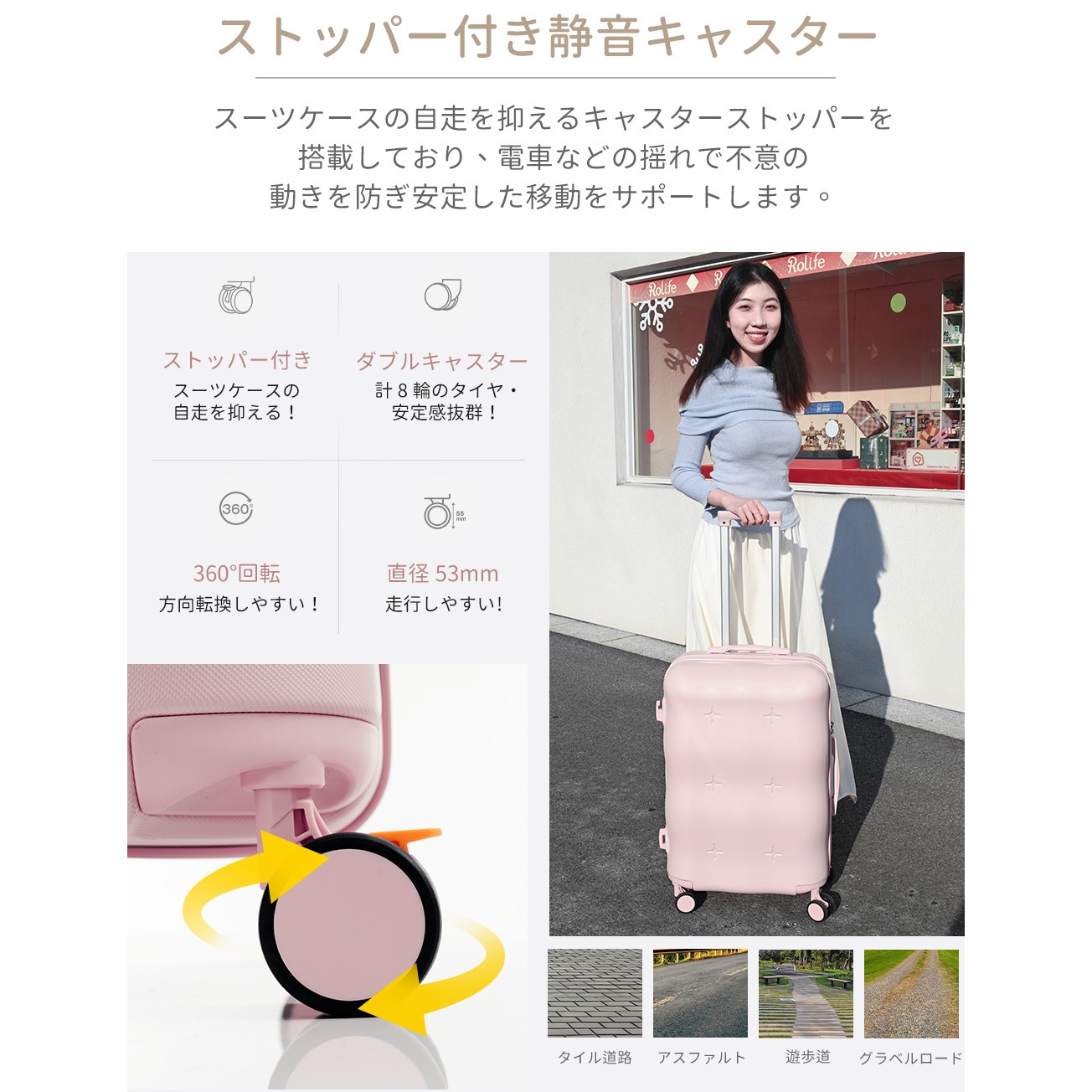 【国内発送&送·料·無·料】スーツケース中型ファスナー式キャリーバッグ超軽量軽量Mサイズ大容量ストッパー付きかわいいTSAロック搭載キャリーケースUSBポート付き 【国内発送&送·料·無·料】スーツケース中型ファスナー式キャリーバッグ超軽量軽量Mサイズ大容量ストッパー付きかわいいTSAロック搭載キャリーケースUSBポート付き