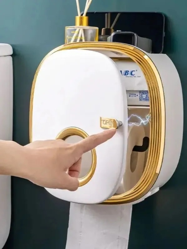 【挑戦 】壁に取り付けられた収納棚 頑丈な棚 バスルーム用 トイレットペーパーホルダー 防水