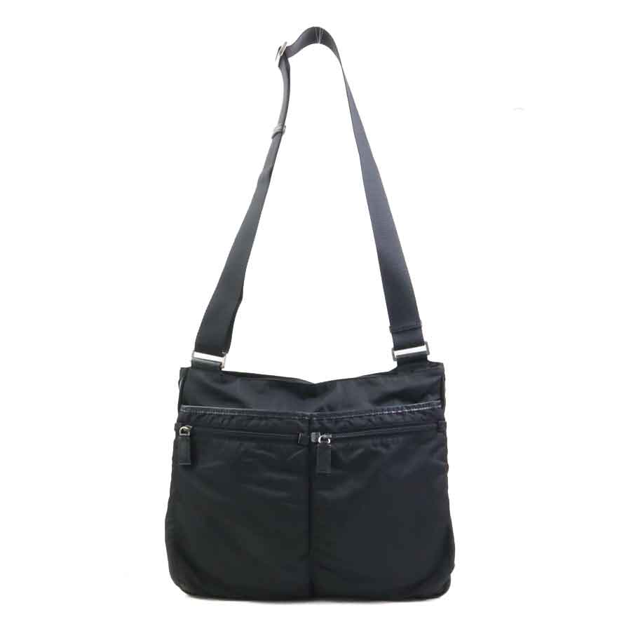 プラダ PRADA 斜め掛けショルダーバッグ ナイロン ブラック シルバー メンズ e60652a プラダ PRADA 斜め掛けショルダーバッグ ナイロン ブラック シルバー メンズ e60652a