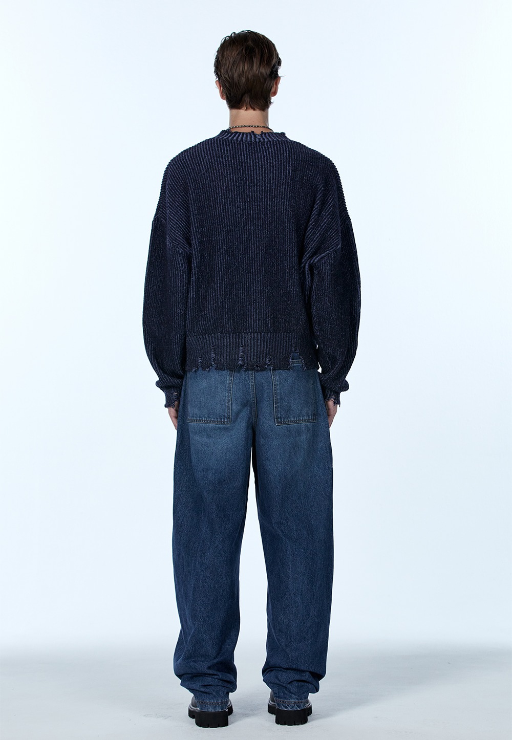 ニット・セーター WOOALONG V-neck damage knit MY989 口コミ・レビュー｜WOOALONG V-neck damage knit MY989