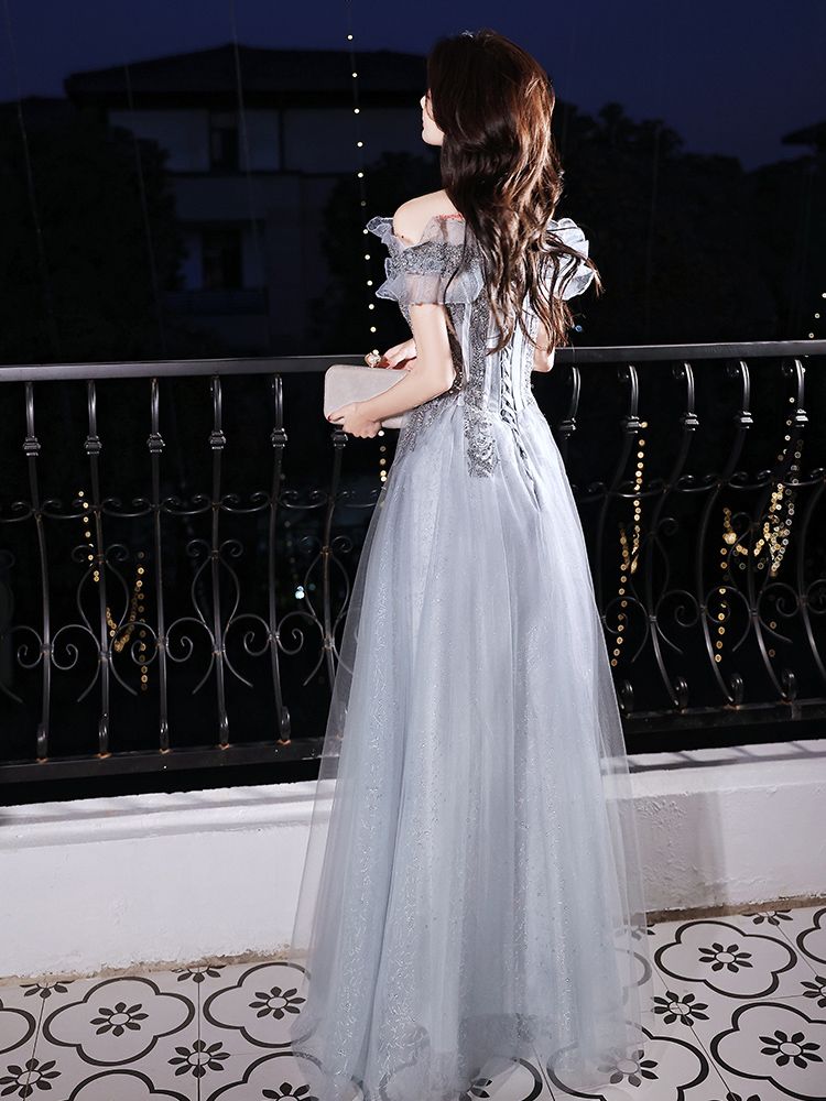 パーティードレス イブニングドレス 女性の花嫁介添人ドレス 光豪華な大人のドレス