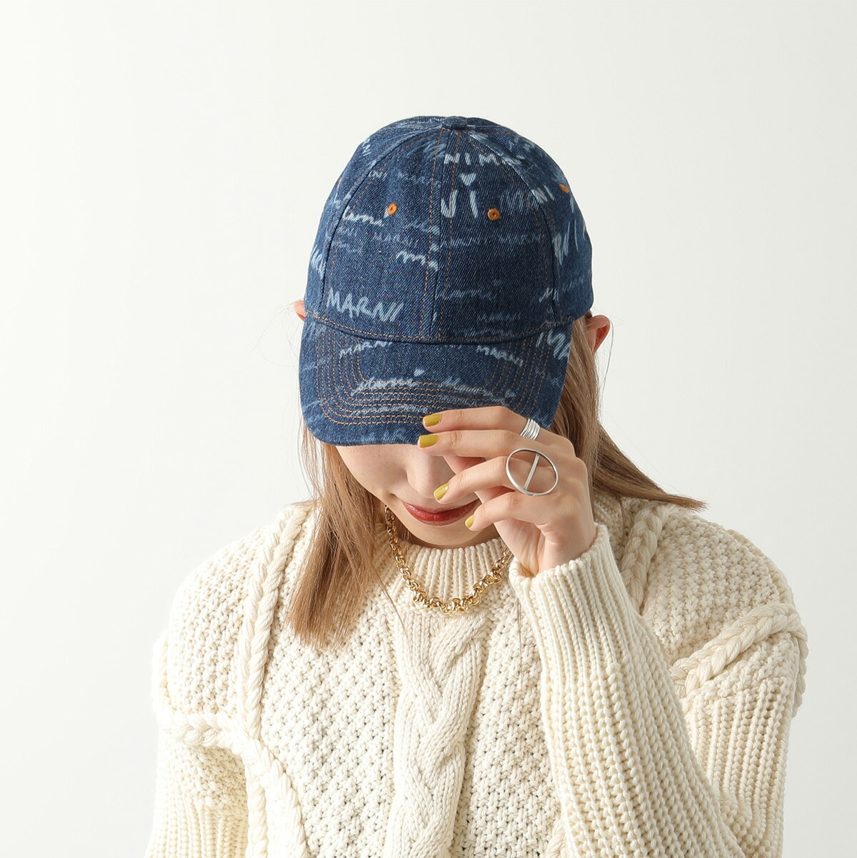 MARNI マルニ ベースボールキャップ CLZC0108A0 USCV36 レディース デニム ロゴ 帽子 JQB50/IRIS-BLUE MARNI マルニ ベースボールキャップ CLZC0108A0 USCV36 レディース デニム ロゴ 帽子 JQB50/IRIS-BLUE