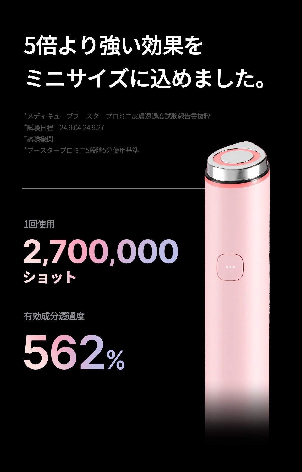 【新品・限定】メディキューブ　ブースタープロミニ ホワイト＋ピンクセラム＋おまけ ブースタープロミニホワイト/ピンクエディション 【公式通販】