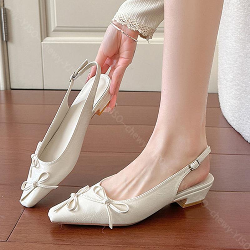 777円OFFクーポン パンプス バックストラップ ポインテッドトゥ 細ヒール 3.5cm ヒール ストラップ フォーマル＆カジュアル両用 結婚式 パーティ かわいい 疲れにくい 履きやすい おしゃれ