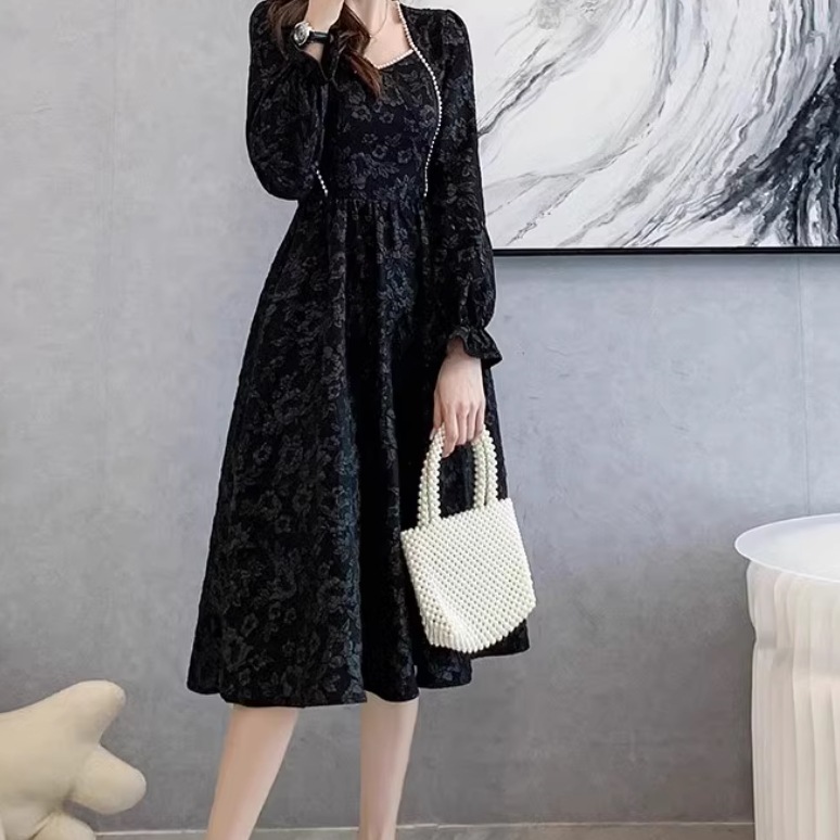 ドレス ワンピース パーティー 結婚式 二次会 披露宴 演奏会 発表会 ステージ ダンス ミモレ 長袖 スクエアネック 襟なし Aライン ハイウエスト 伸縮性 可愛い きれいめ シンプル ドレス ワンピース パーティー 結婚式 二次会 披露宴 演奏会 発表会 ステージ ダンス ミモレ 長袖 スクエアネック 襟なし Aライン ハイウエスト 伸縮性 可愛い きれいめ シンプル