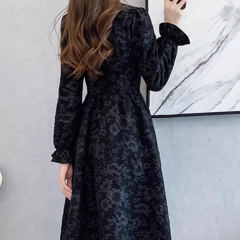 ドレス ワンピース パーティー 結婚式 二次会 披露宴 演奏会 発表会 ステージ ダンス ミモレ 長袖 スクエアネック 襟なし Aライン ハイウエスト 伸縮性 可愛い きれいめ シンプル ドレス ワンピース パーティー 結婚式 二次会 披露宴 演奏会 発表会 ステージ ダンス ミモレ 長袖 スクエアネック 襟なし Aライン ハイウエスト 伸縮性 可愛い きれいめ シンプル