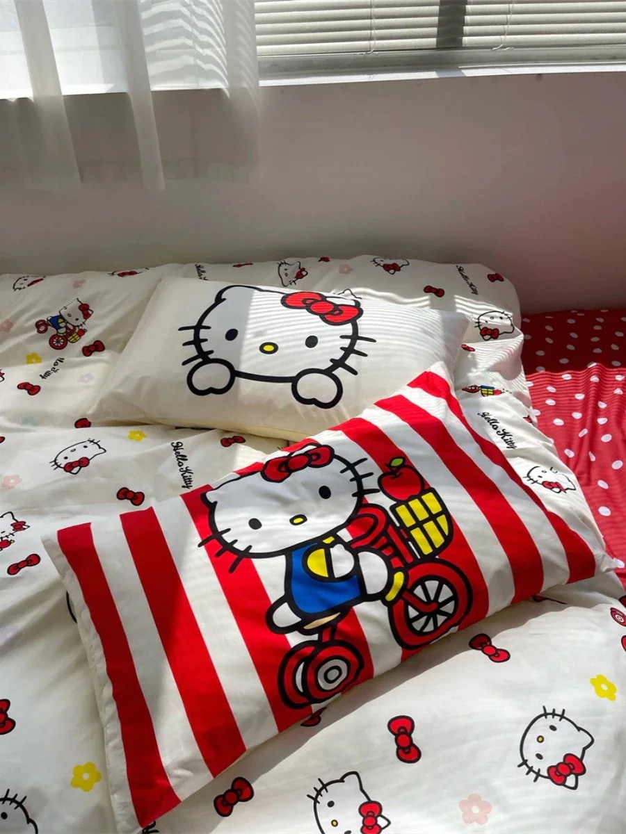 キティ スーパースイート ハローキティ 4点セット かわいい 40番手綿 4点セット 純綿 ベッドシーツ 掛け布団カバー キティ スーパースイート ハローキティ 4点セット かわいい 40番手綿 4点セット 純綿 ベッドシーツ 掛け布団カバー