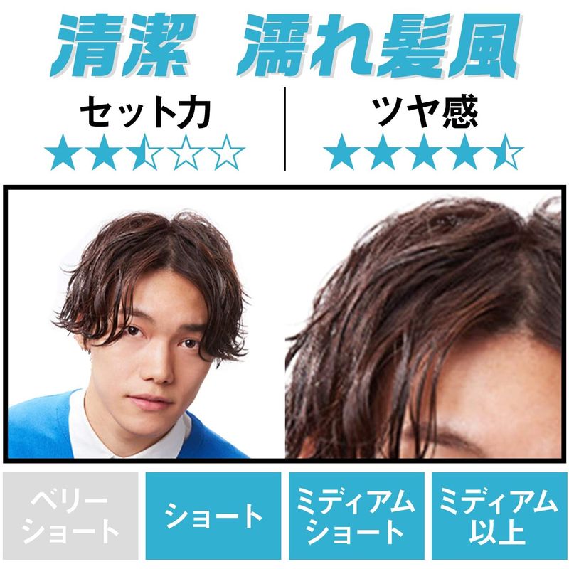 ムービングラバークールウェット メンズ スタイリング剤 ヘアワックス X セット 送料無料 即納 80グラム 2