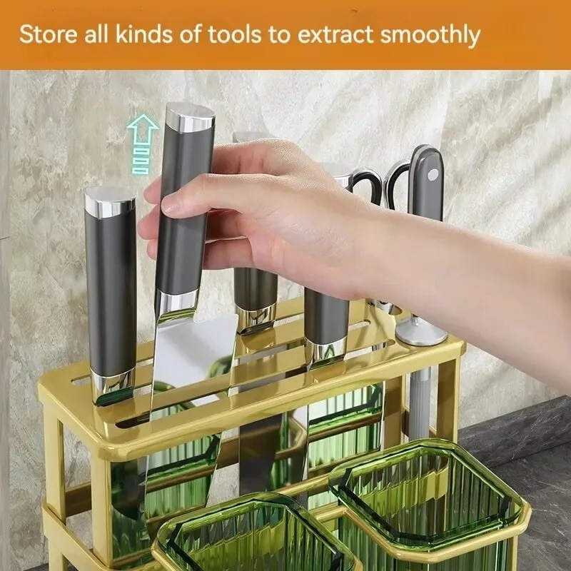 キッチン箸バレルナイフラック家庭用排水棚コンテナを入れる箸バスケットバケット壁ハンガー多層