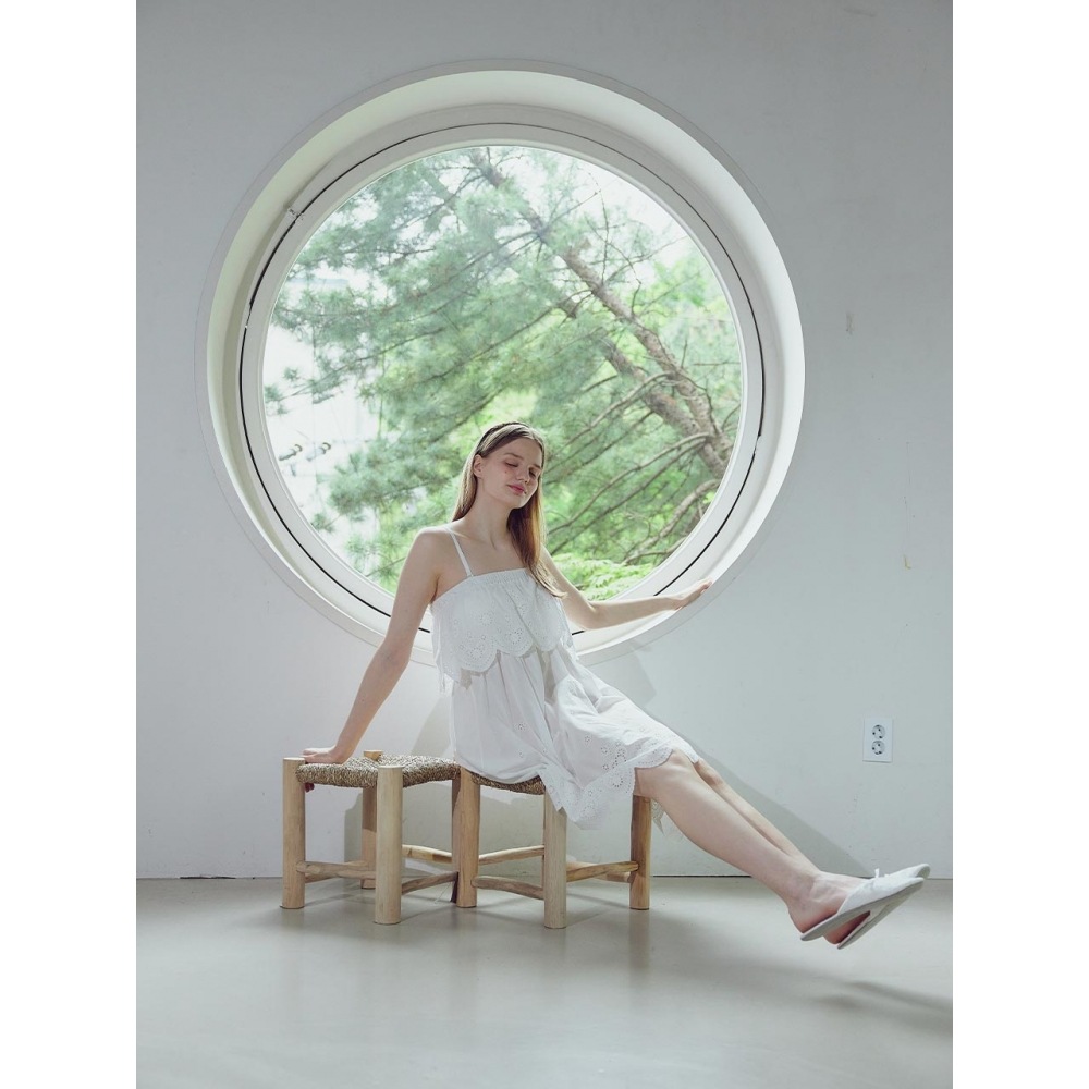 BALCONY [4534-BCUHO] [キャップ内蔵] モルディブトップワンピース Ivory