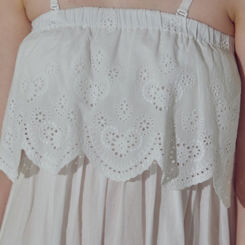 BALCONY [4534-BCUHO] [キャップ内蔵] モルディブトップワンピース Ivory