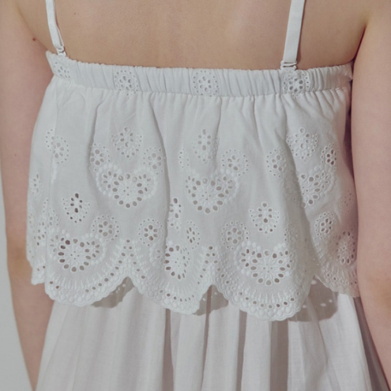 BALCONY [4534-BCUHO] [キャップ内蔵] モルディブトップワンピース Ivory