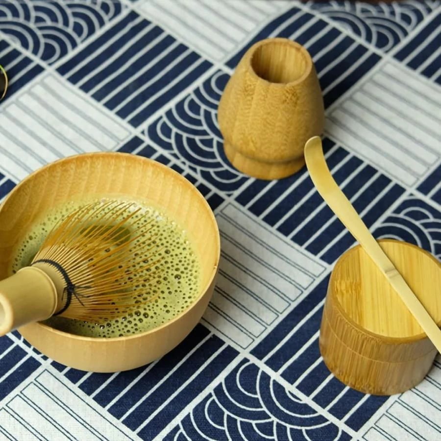 大人気 茶道具 お抹茶4点セット 製抹茶 抹茶茶碗 茶筅 茶筅くせ直し 茶杓