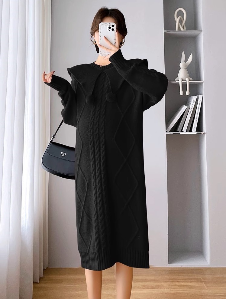 ワンピース マタニティ 全3色 授乳口付き ニット 襟付き ポンポン 長袖 ロング丈 クリスマスカラー レディース 大人可愛い ママコーデ ママファッション ママ服 マタニティウェア 人気 ワンピース マタニティ 全3色 授乳口付き ニット 襟付き ポンポン 長袖 ロング丈 クリスマスカラー レディース 大人可愛い ママコーデ ママファッション ママ服 マタニティウェア 人気