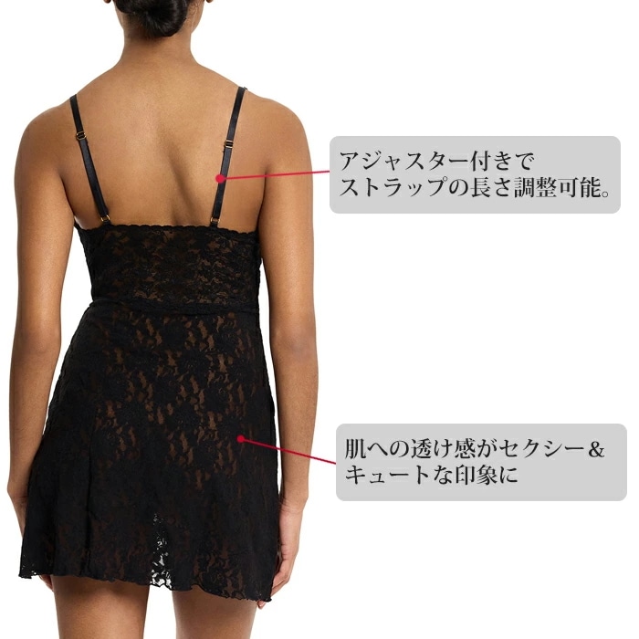 ハンキーパンキー Hankypanky レトロ プランジ シュミーズ スリップ シミーズ 下着 総レース 1メ-2運 H485701 【H】_10
