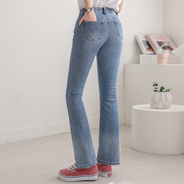 (ナーク21) (S~3XL) ヒドゥンバンディングブーツカットデニムパンツ DM31-P-71